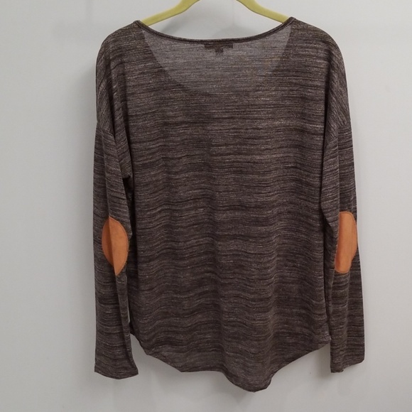 Mine Grey/Black Long Sleeve Elbow Patch Top in L - Picture 8 of 8